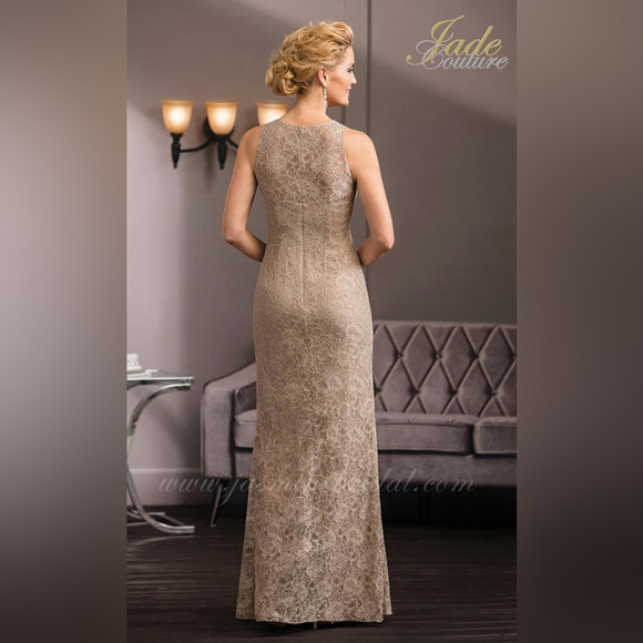 Jade Couture by jasmine Navy Formal dress. Size 10 - Picture 6 of 7